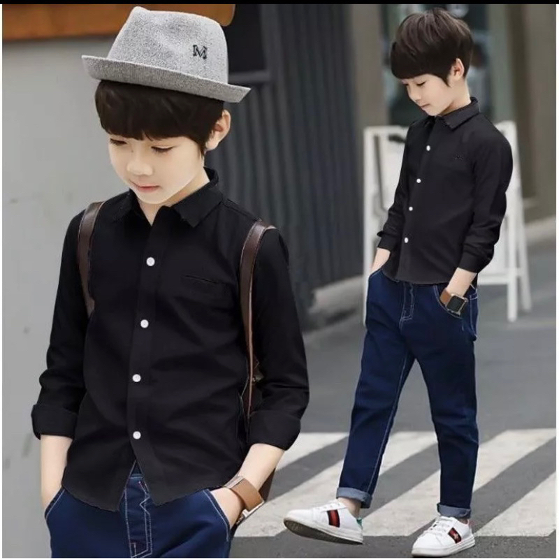 KEMEJA ANAK ANAK POLOS - KEMEJA POLOS ANAK - BAJU ANAK TERBARU 2023 - BAJU POLOS ANAK LAKI LAKI - PO