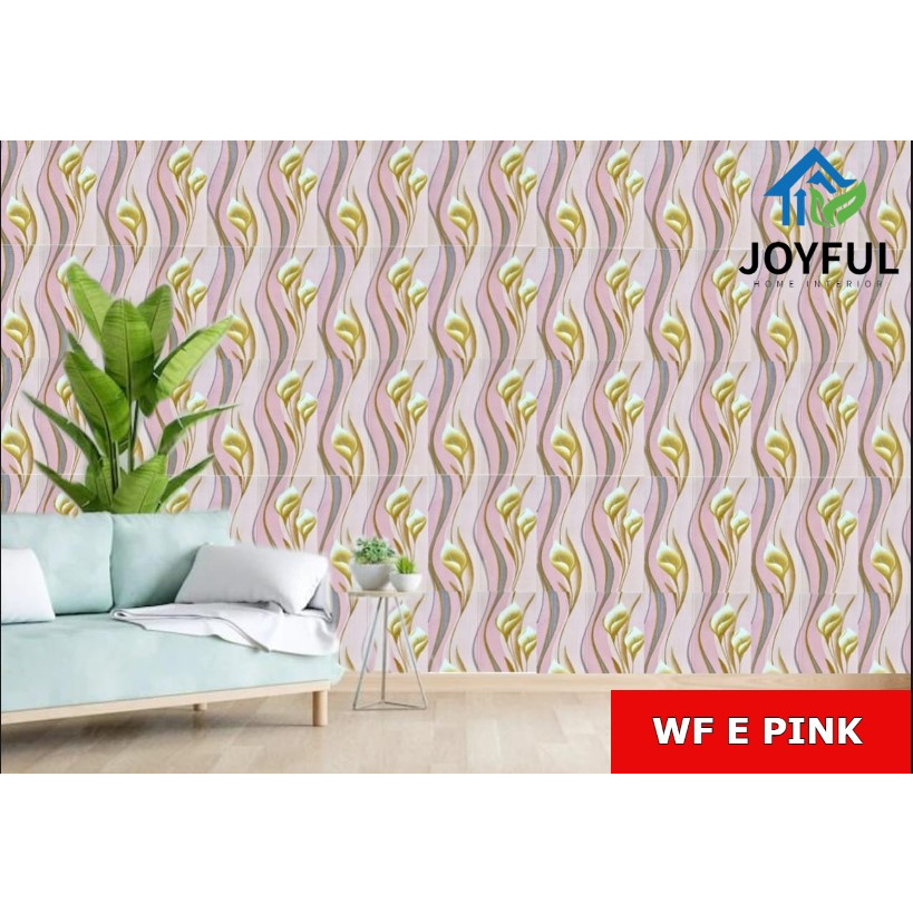 WALLPAPER 3D FOAM (70X70CM) • MOTIF SULUR BUNGA • High Quality