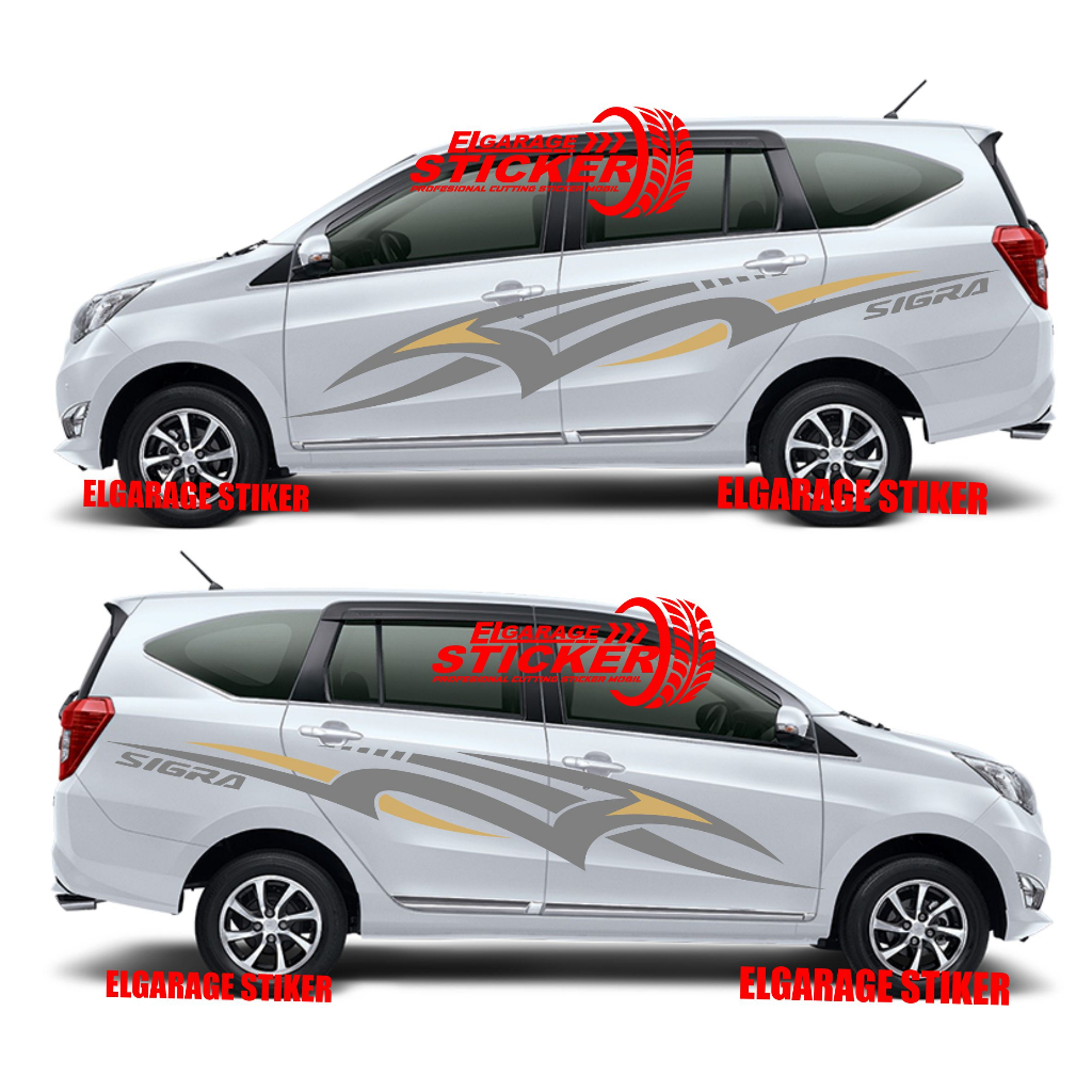 STIKER MOBIL SIGRA CUTTING STIKER VARIASI BODY SAMPING ALL MOBIL SIGRA