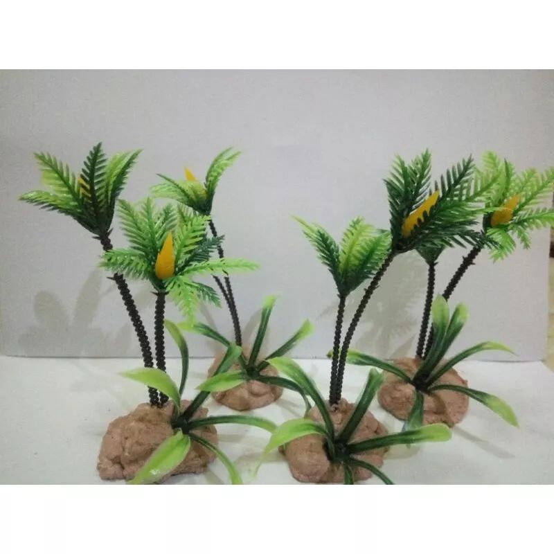 Hiasan aquarium/tumbuhan plastik/pohon layur