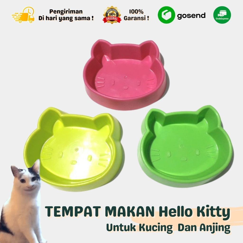 TEMPAT MAKAN SINGLE HELLO KITTY BAHAN PLASTIK TEBAL