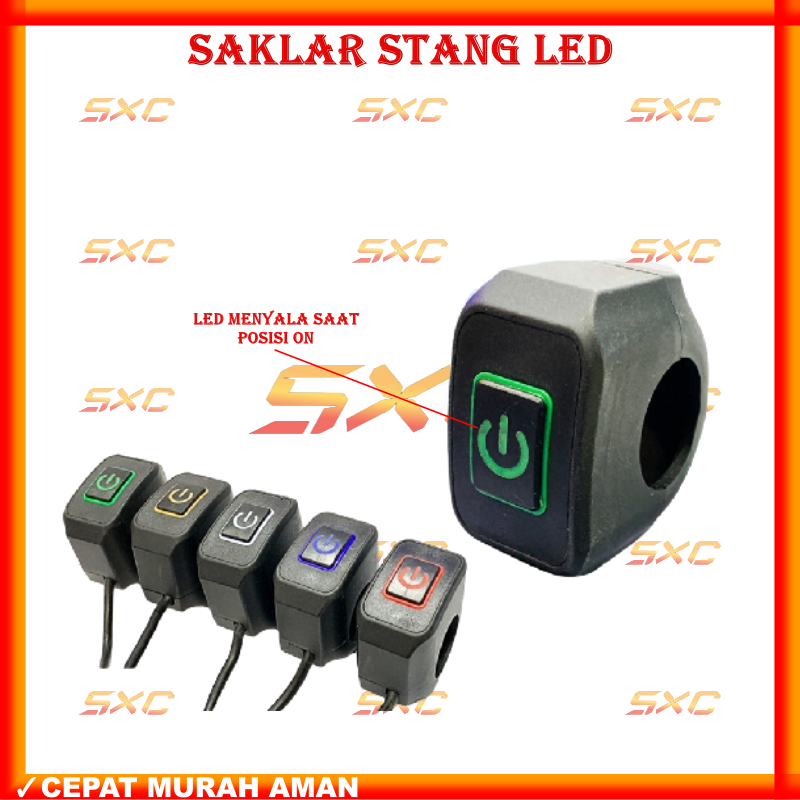 ORIGINAL SAKLAR STANG ON OFF LED |  SAKLAR LAMPU MOTOR STANG MOTOR | SAKLAR LAMPU TEMBAK | SAKLAR ON