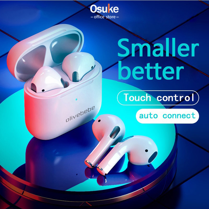 (COD) Olivebebe OLE 1 Upgrade Headset Bluetooth 5.2 Long Battery Life TWS Earphone Wireless HiFi Stereo With Mic