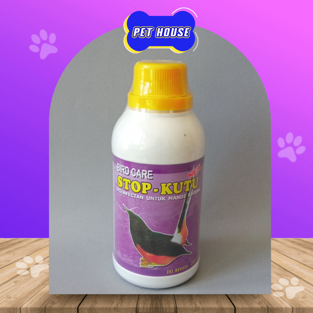 STOP KUTU TETES 250ML -  OBAT KUTU BURUNG MURAI KENARI KECER DISINFEKTAN MANDI BURUNG MENGOBATI LUKA