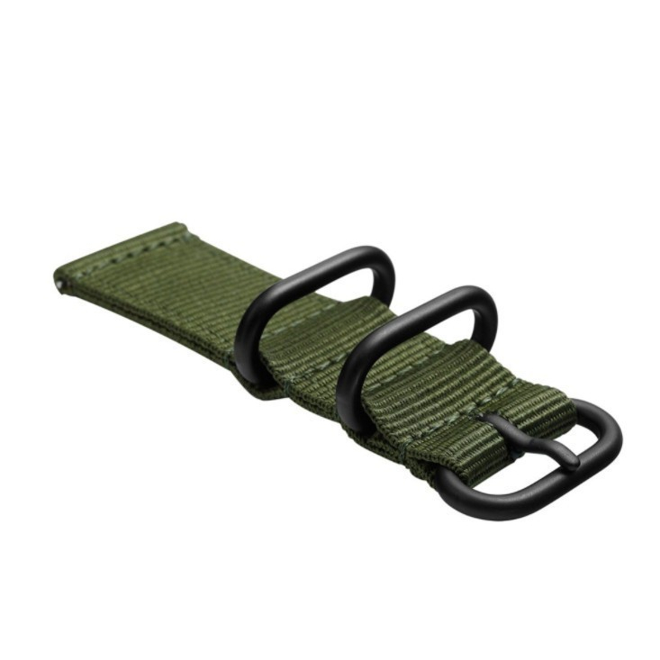 STT Strap Ticwatch Pro 5 2023 - Tali Jam 24mm Nilon Stitching Army Style