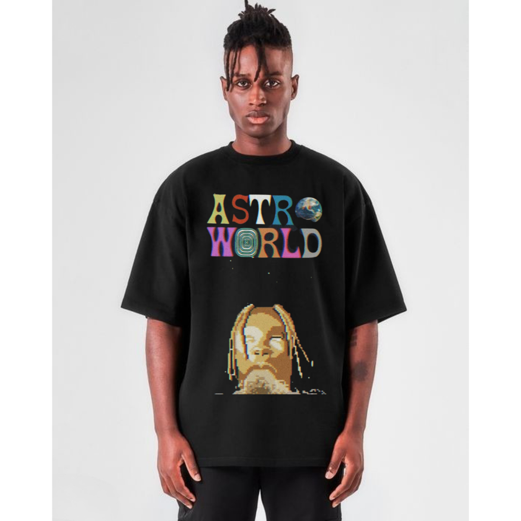 All MOTIF - Kaos Pria Distro WEIRD-TRAVIS-THRASER Oversize tengkorak Cotton Combed 30s Premium Tulisan Teks ASTROWORLDT S hirt Pria Distro Baju Oblong Kata Kata Kekinian Gambar TRAVIS SCOTT Keren Terbaru Terlaris 2023