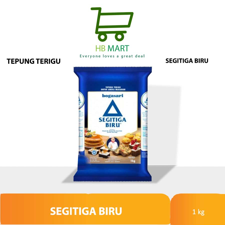 

Tepung Segitiga Biru Premium 1 Kg /Tepung terigu segitiga biru bogasari PREMIUM 1kg/Segitiga Tepung Terigu 1Kg