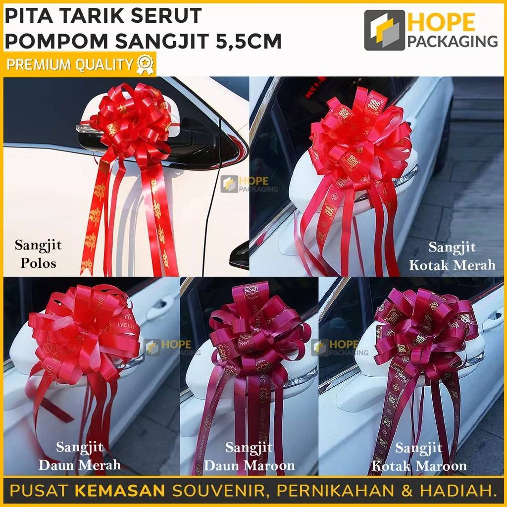 

Pita Sangjit / Pita Wedding / Pita Tarik Serut Sangjit / Pita Pompom