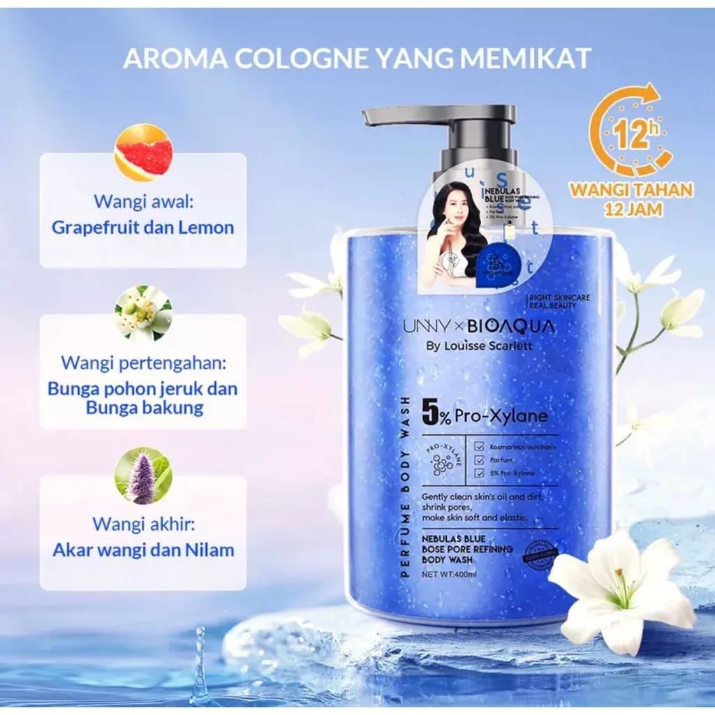 BIOAQUA X UNNY Body Wash 400ml - SABUN MANDI