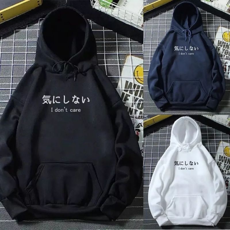 ALU • I DONT CARE HOODIE SWEATER UNISEX COUPLE