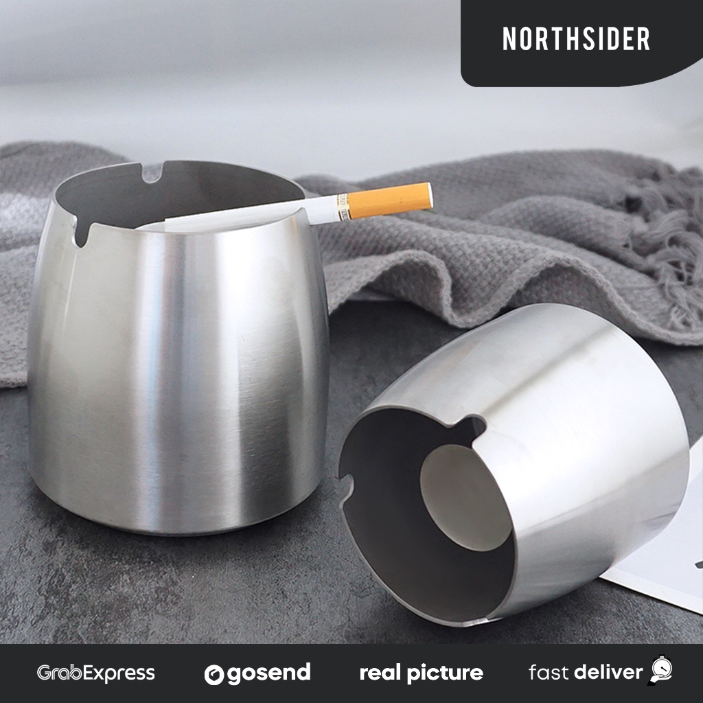 ASBAK ROKOK | ASH TRAY CYLINDER CONE STAINLESS STEEL ANTI ANGIN