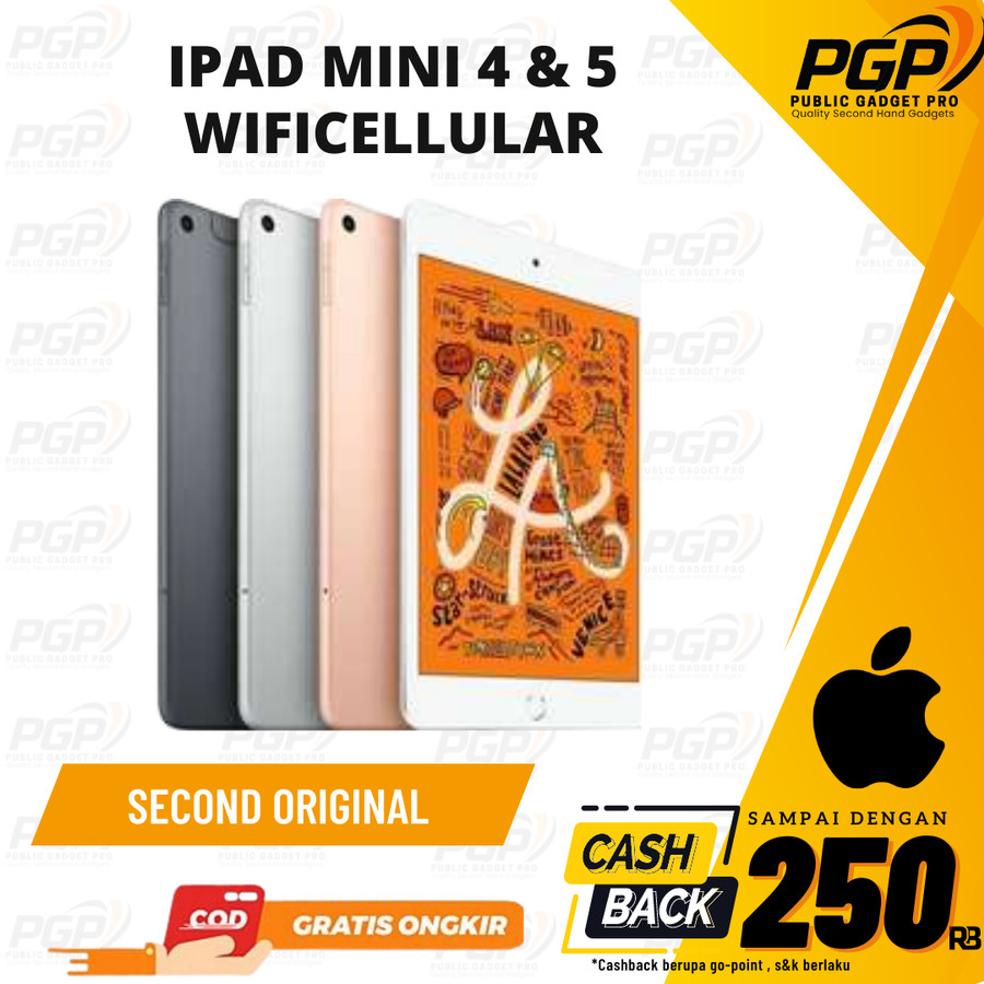 Apple iPad Mini 5 &amp; 4 256GB 128GB 64GB 32GB Wifi Only Cellular Second