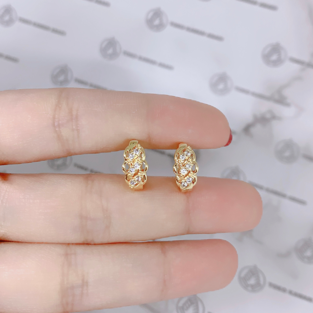 Anting Xuping Gold Perhiasan Fashion Wanita Model Permata Love Cantik *09