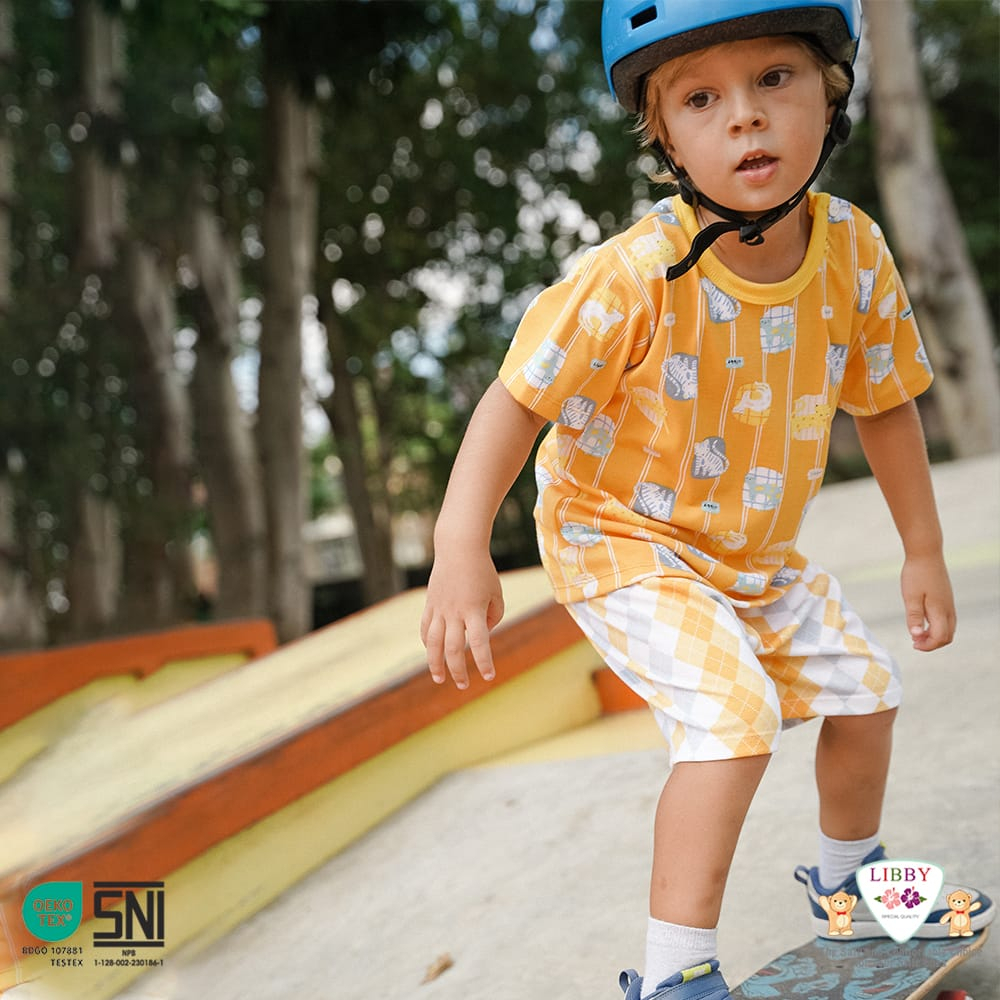 Libby Baby Setelan Oblong Pendek motif  BEN VOYAGE/Baby Collection/Summer Games SML - Libby baju bayi Setelan mix/Piyama anak/Piyama bayi The Enchanted Wild - Libby The Enchanted Wild