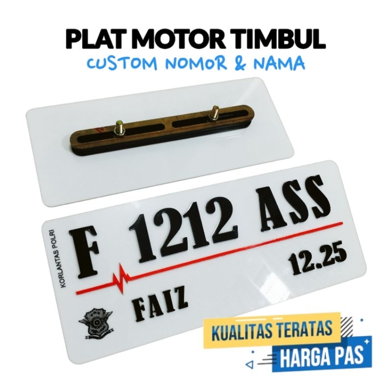 PLAT NOMOR MOTOR TIMBUL