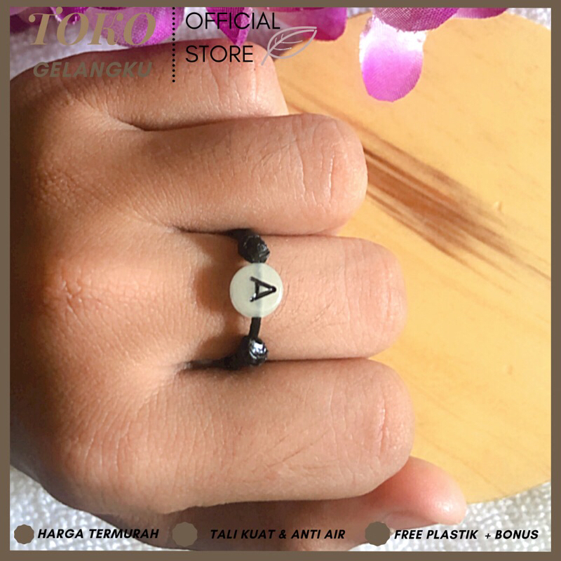 (New) Cincin huruf Glow In The Dark