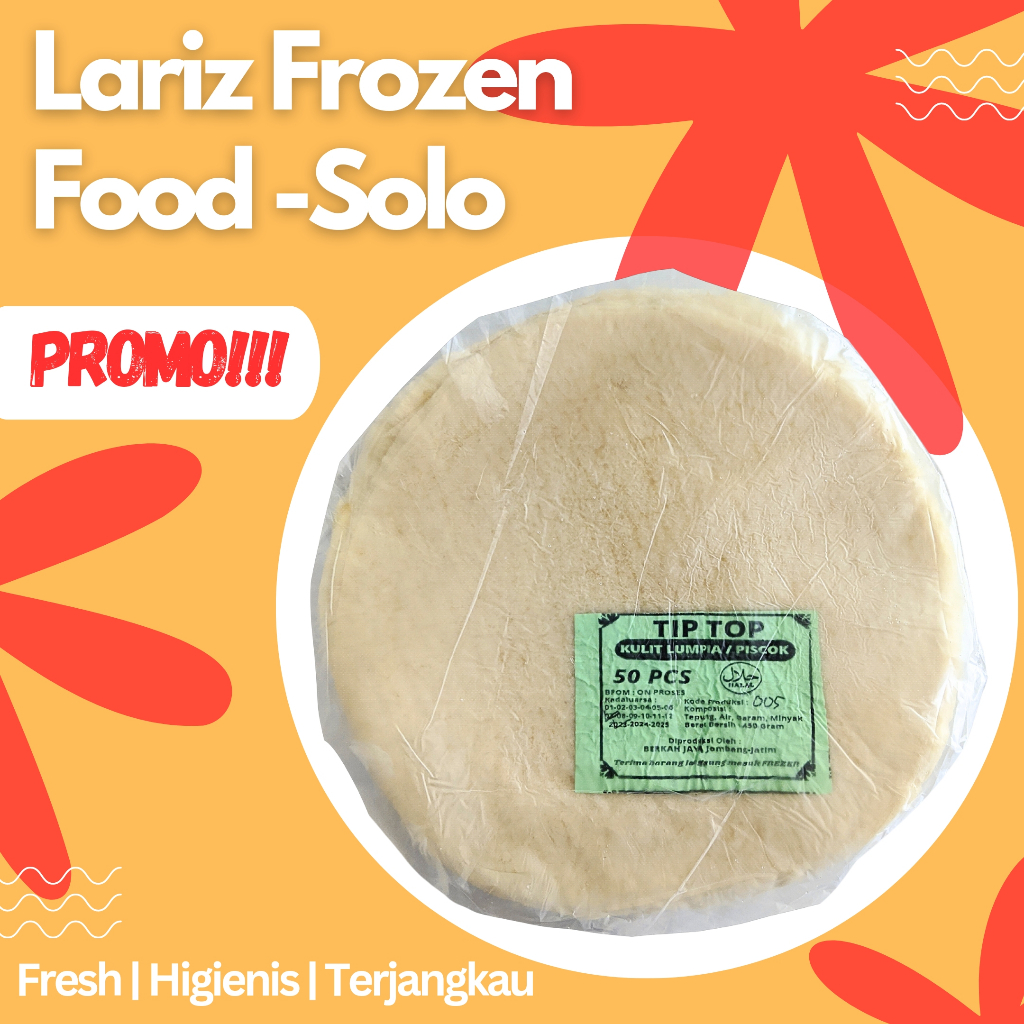 

Kulit Lumpia Tip Top 480 gram isi 50 pcs