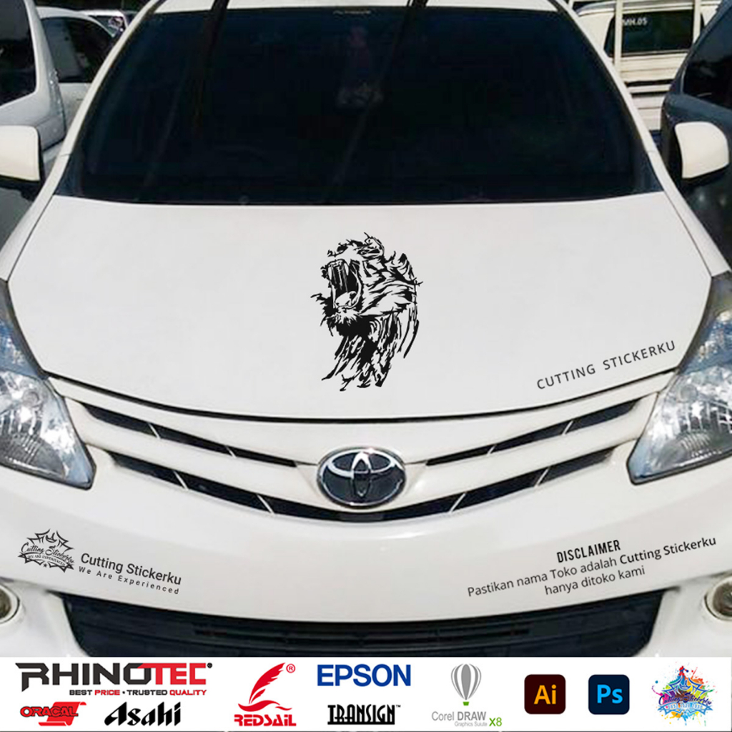 Cutting Stiker Roar Tiger Variasi Motor Mobil Sticker Tatto Harimau Keren