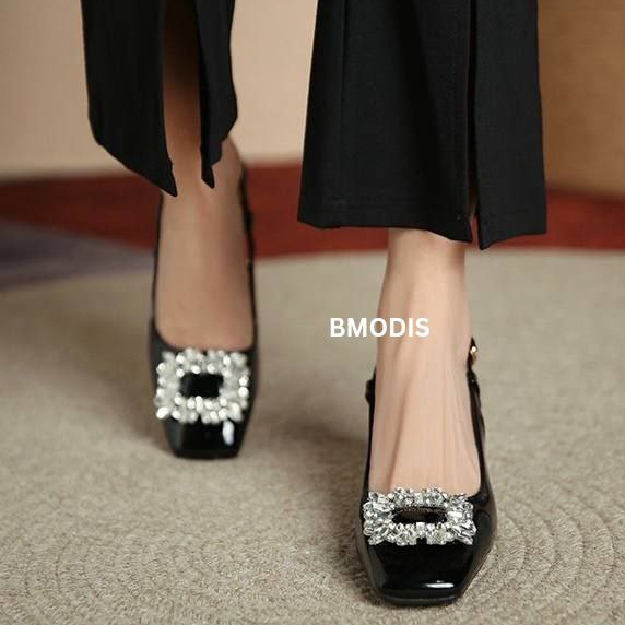 0506 High Heels Wanita 7cm Fashion Import Sepatu Hak Tinggi Glossy Elegant Bisa COD (With Box)