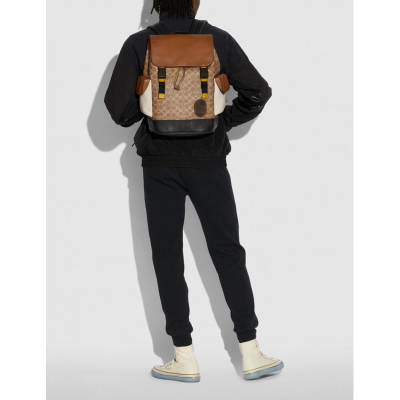 Coach Rivington Backpack In Signature Canvas With Coach Patch (C 89080)