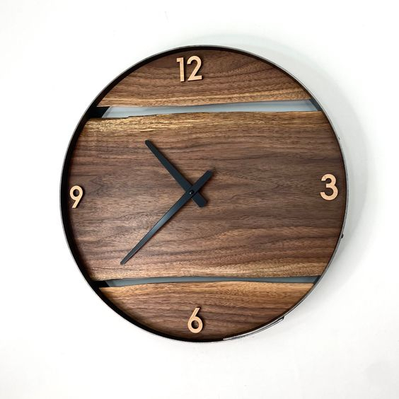 Jam Dinding Kayu Jati Desain Retro Mewah