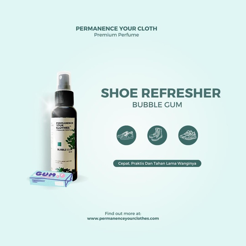 Permanence Your Clothes  - Parfum Sepatu Jaket Tas Pembersih Sepatu Anti Bakteri - Shoe Parfume Shoes Refresher Parfum Jaket 100ML