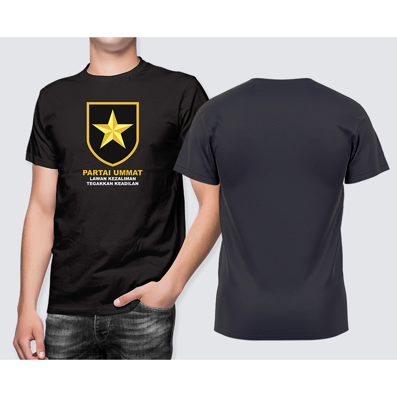 Fikastore - Kaos Katun Distro Partai Politik Partai Ummat Warna Hitam