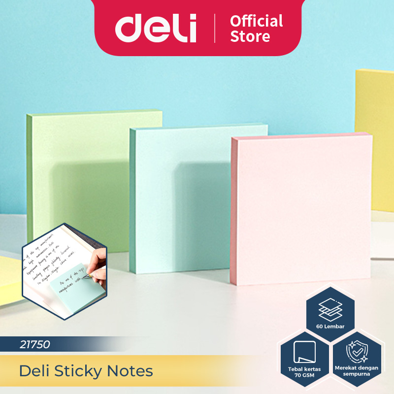 

Deli Sticky Notes / Memo Tempel 8 CM Warna Warni 600 Lembar 21750