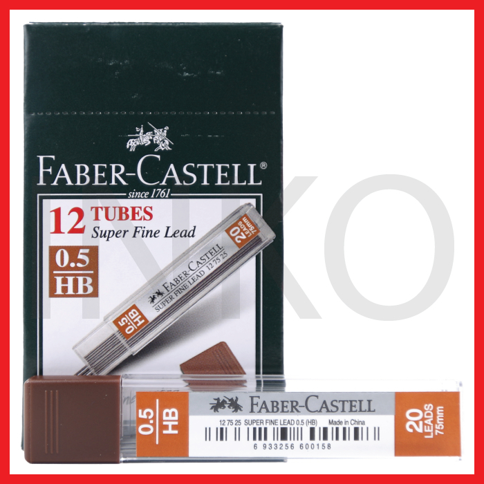 

FABER CASTELL SUPER FINE LEAD 0.5 HB 12TUBES
