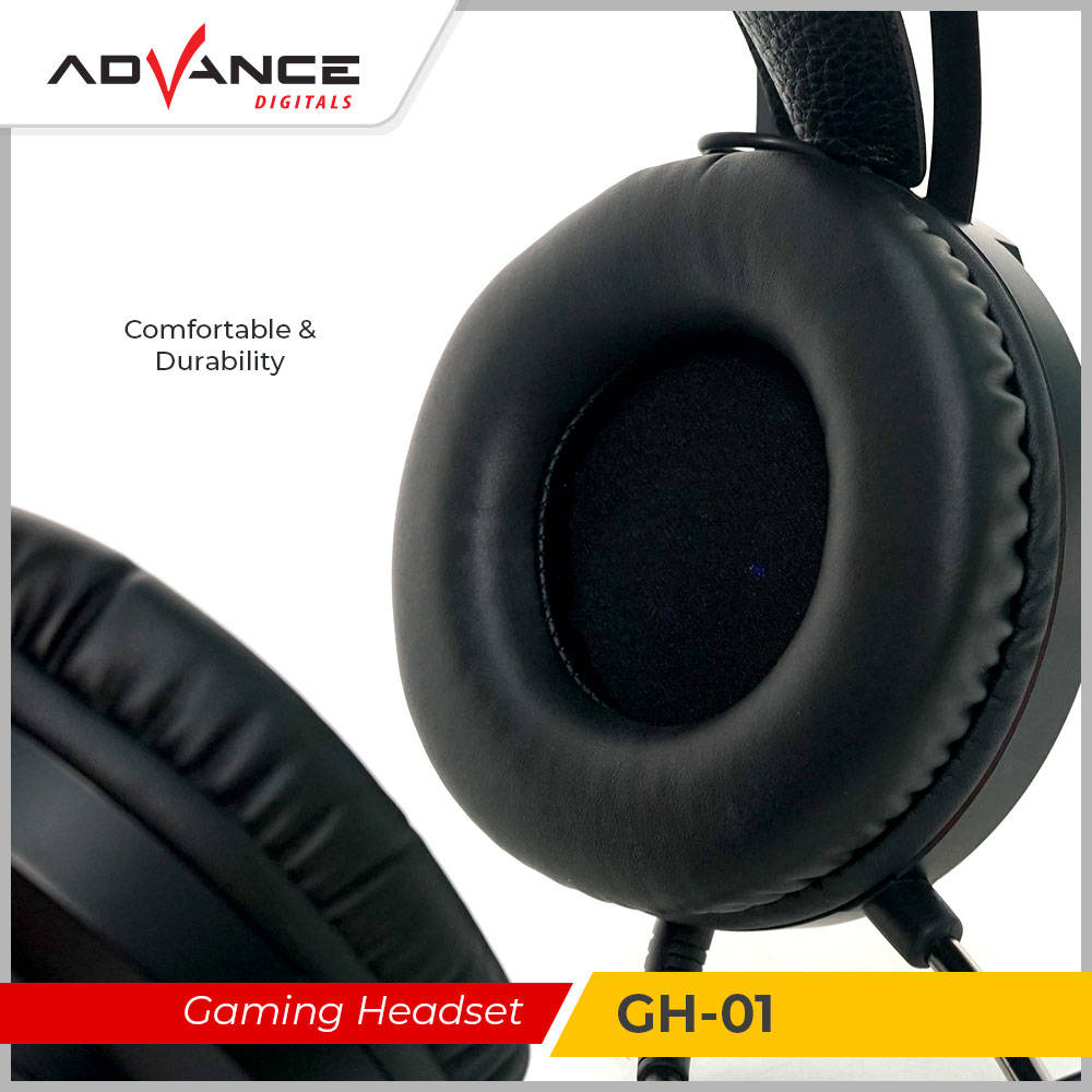 【Garansi 1 Tahun】Advance Gaming Headset Earphone RGB Noise Canceling Gaming Headphone Bass Support Headphone