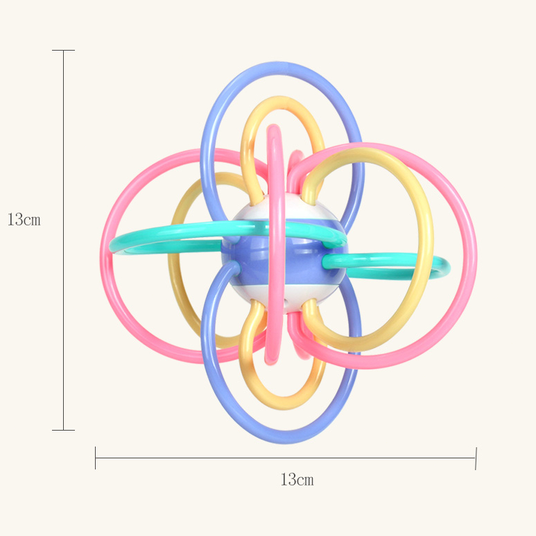 DADAWARD Mainan Gigitan Bayi Bola Baby Ratles Dan Teether / Bola Mantahattan teether bayi / bola tangan gerinda / bola Manhattan / bel tempat tidur bayi mainan / mainan pendidikan / silikon BPA FREE