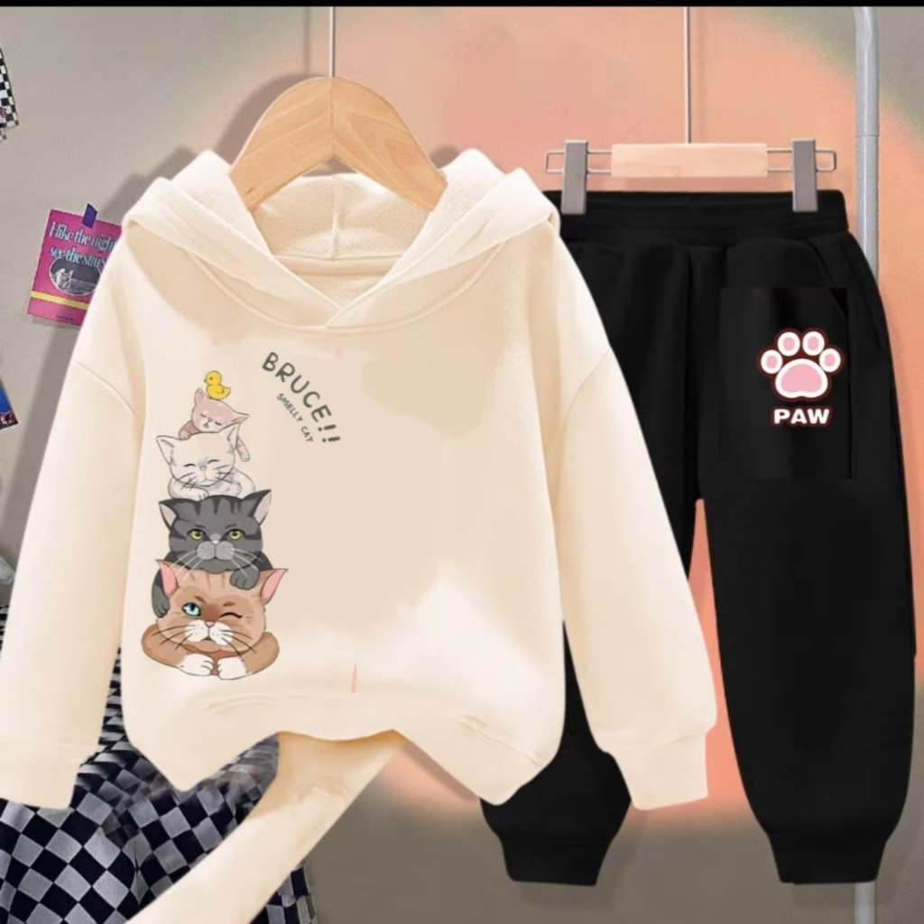 PAKAIAN ANAK ANAK 1 STEL CELANA DAN SWEATER PAW