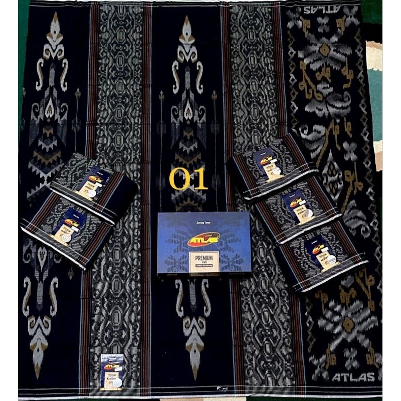 Sarung Tenun Atlas premium 745 Dobby kembang