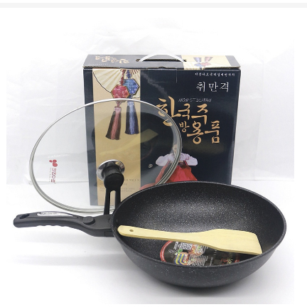 H1075 Wajan Penggorengan / Panci Wok Korea / Peralatan Masak / Wok Pan / Perlengkapan Dapur