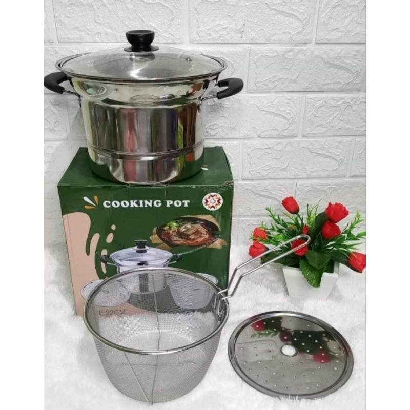 Panci serbaguna 3 in 1 kuping cooking pot