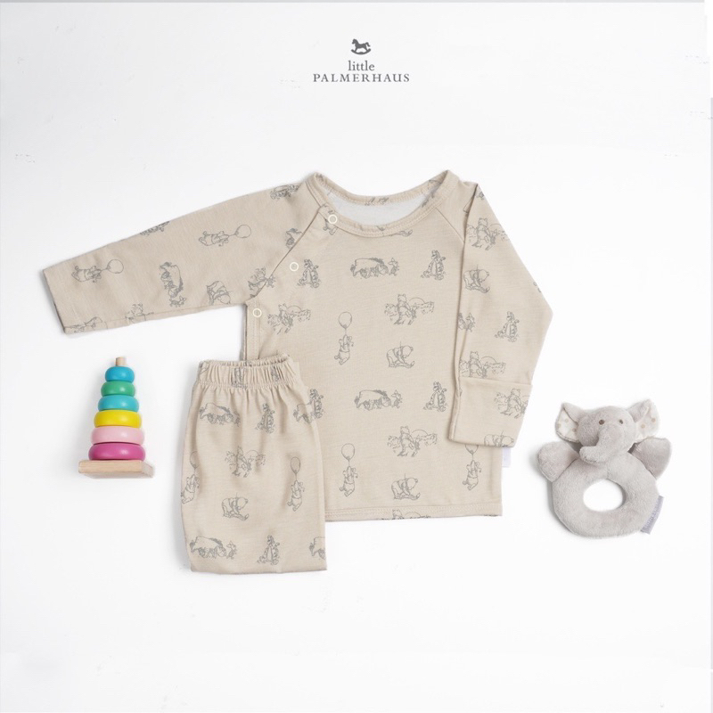 Little Palmerhaus Winnie The Pooh Bedtime Pjs Baju Tidur Piyama Bayi / Setelan Baju Panjang Celana Panjang Bayi