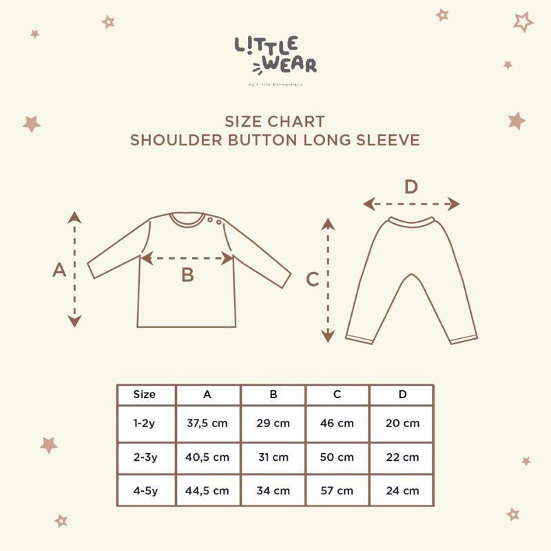 Little Palmerhaus Little Wear Long Sleeve 14.0 / Setelan Baju Panjang Celana Panjang Baju Tidur Bayi Anak