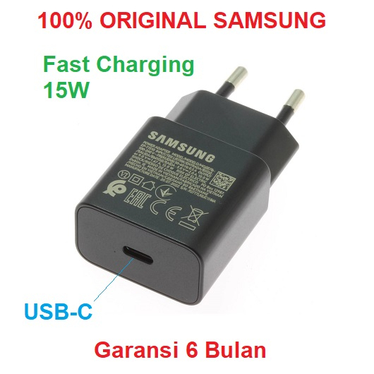 SAMSUNG Adaptor Charger Fast Charging 15W USB-C EP-T1510 Original