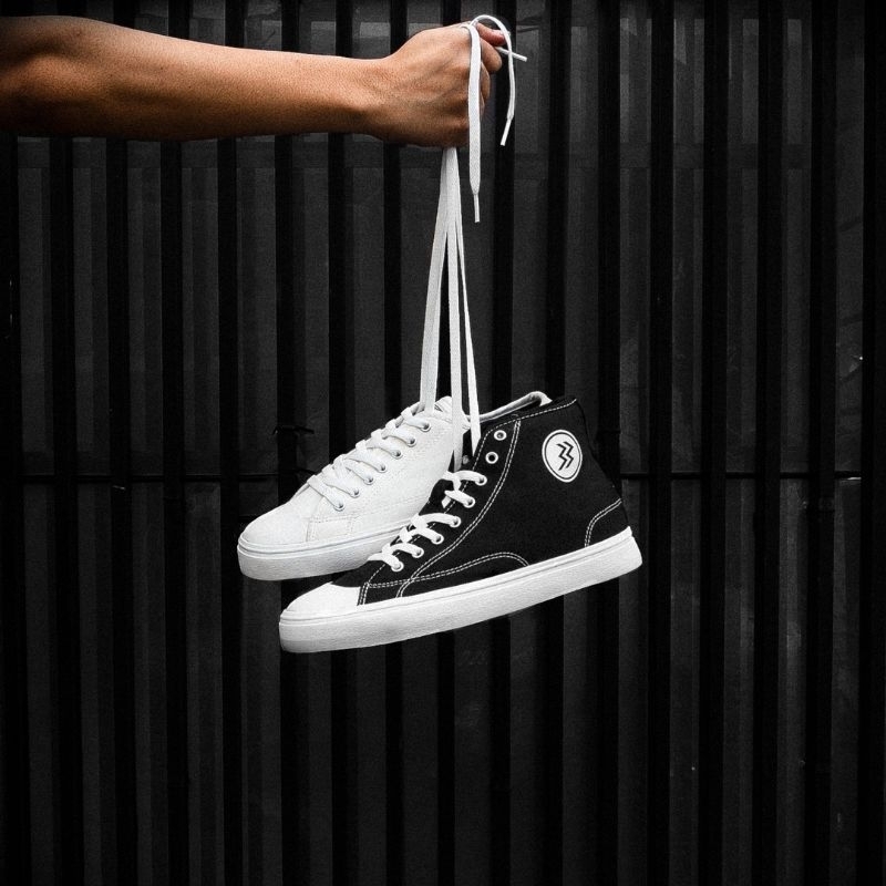 Sepatu Geoff Max Official - Timeless Hi Black White