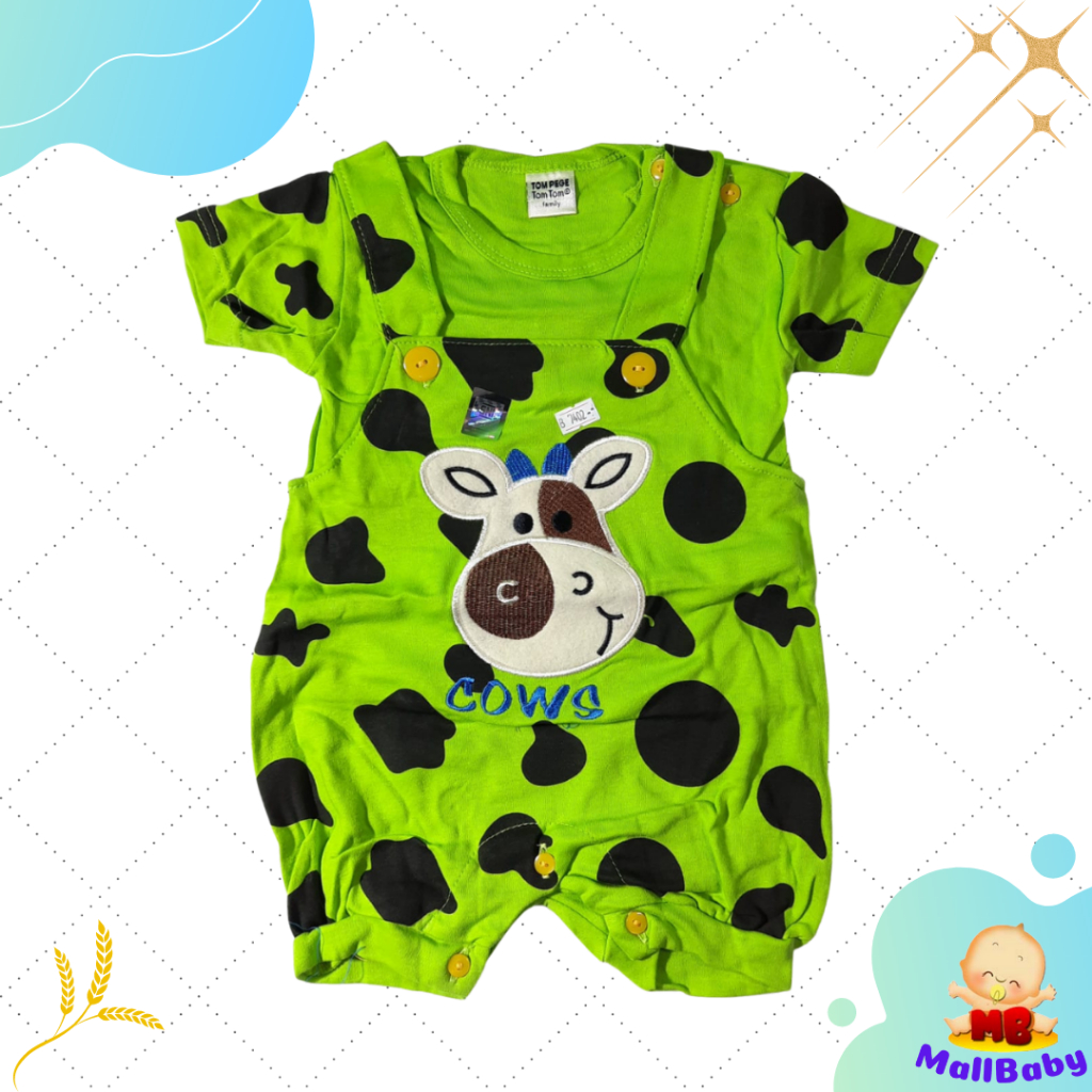 Baju Bayi Laki Laki 0- 6 bulan Baju Kodok Bayi Laki Laki 6-12 Bulan Cute Cow