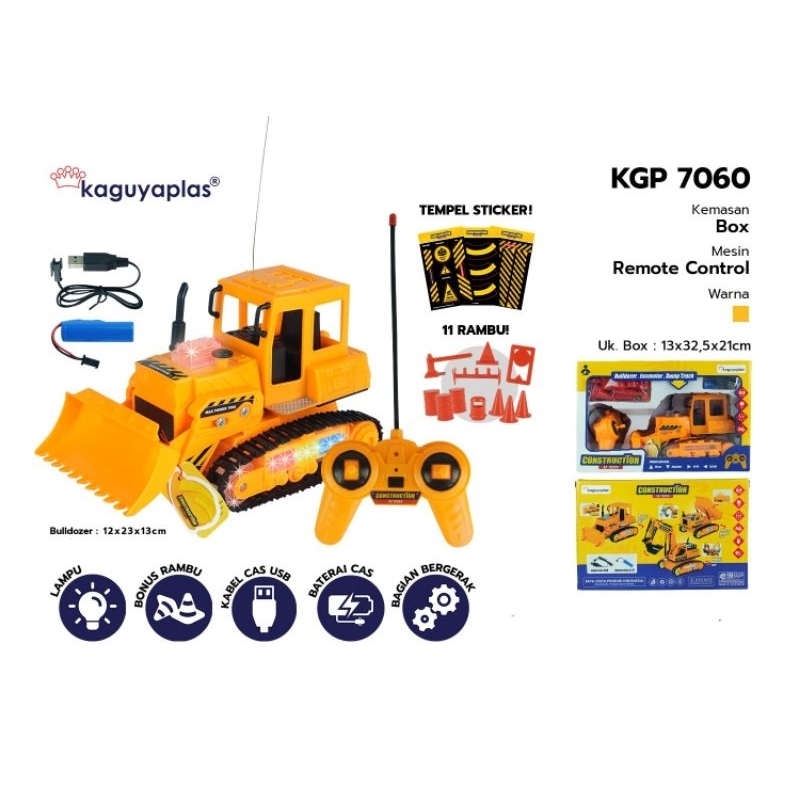 Mainan RC Truck Contruktion Mobil Remote Excavator Dump Truck Bulldozer Batre Cash Full Lampu Mainan Keluarga Pengendali Jarak Jauh