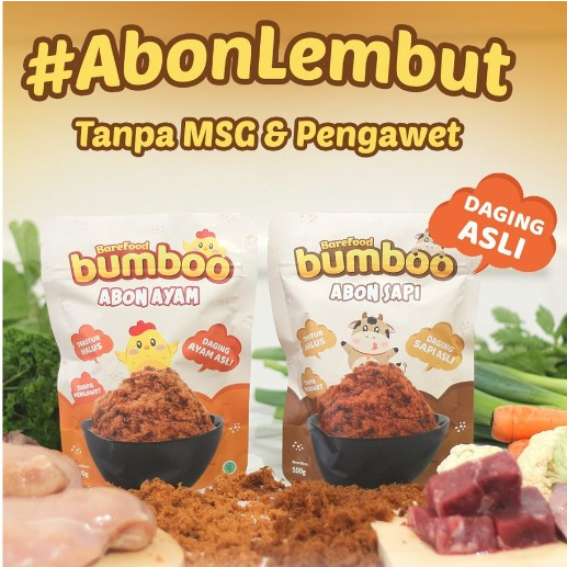 barefood bumboo abon Halal non MSG dan pengawet untuk mpasi