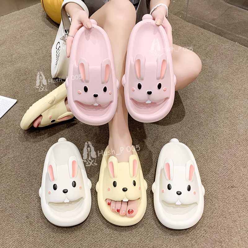 Komin Sandal Selop Wanita Kelinci Korea Sendal Kelinci Dewasa Lucu Sandal Rabbit Cewek Import Anti Slip Slippers Flat Terbaru Size 30-41