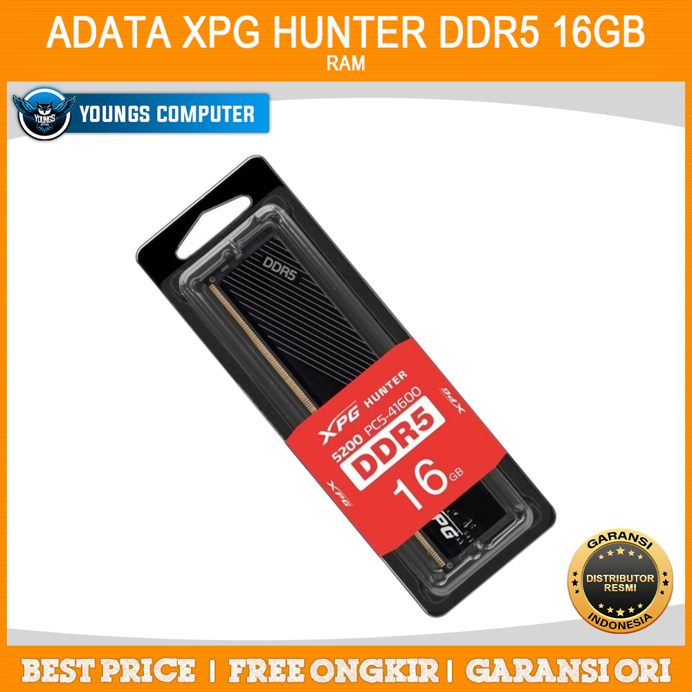 RAM ADATA XPG HUNTER DDR5 16GB 5200MHz SINGLE LONGDIMM |Memory PC 5200