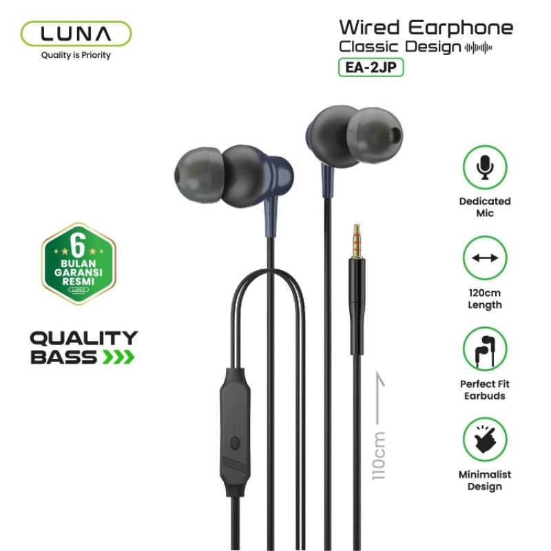 HEADSET PREMIUM BY LUNA SUARA In ear of wired earphone gaming hedset xtra bass