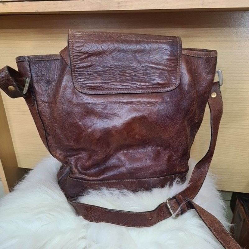 FULL LEATHER BAG PAP* AUTH