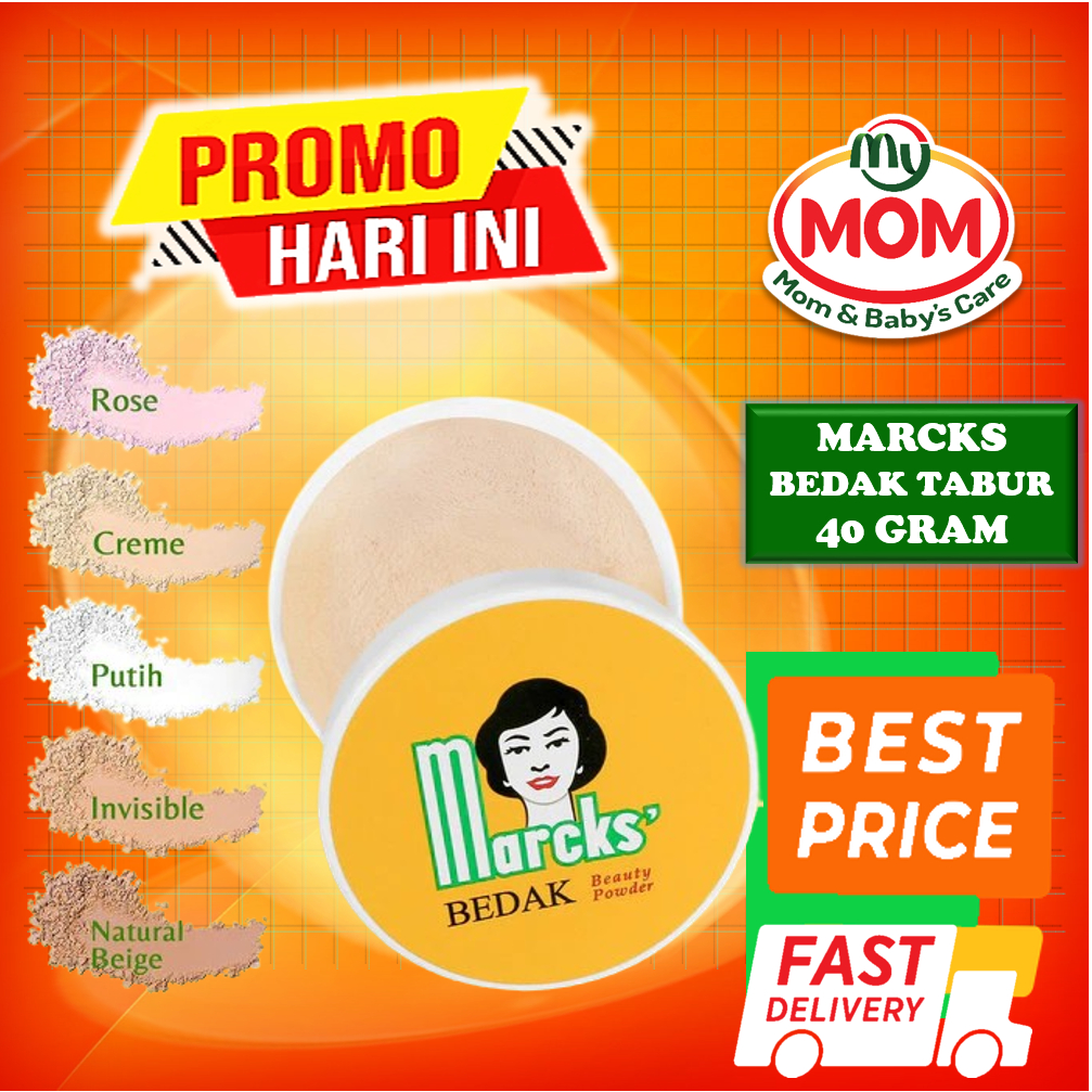 [BPOM] Marcks Bedak Tabur Classic 40gr / Marck's Bedak Tabur Wajah / Loose Powder / MYMOM