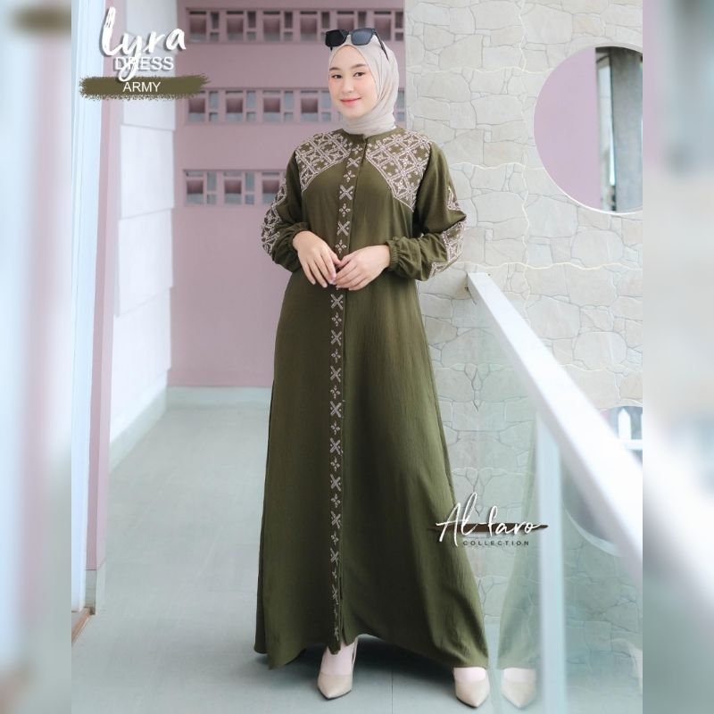 GAMIS CRINKLE BORDIR TERBARU/CRINKLE BORDIR ALFARO/DRESS CRINKLE BORDIR AMELIA