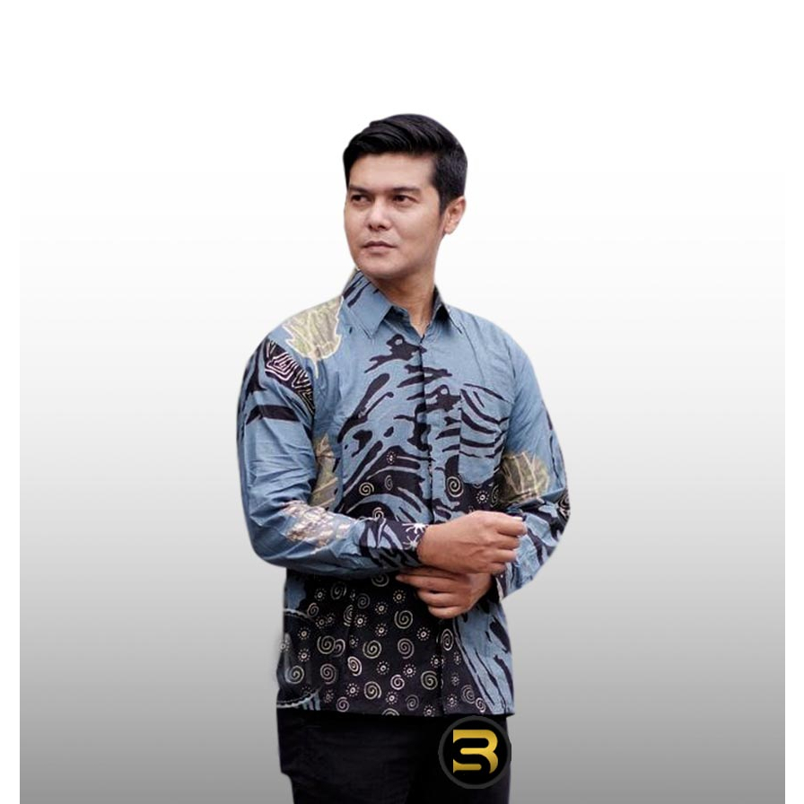 Kemeja Batik motif terbaru Pria Lengan Panjang Exclusive Kemeja Batik Cowok Kerja Kantoran Batik motif abstrak modern
