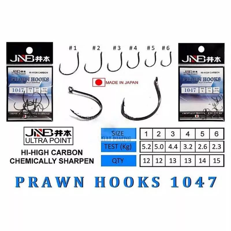 Mata Kail JNB prawn Hooks 1047